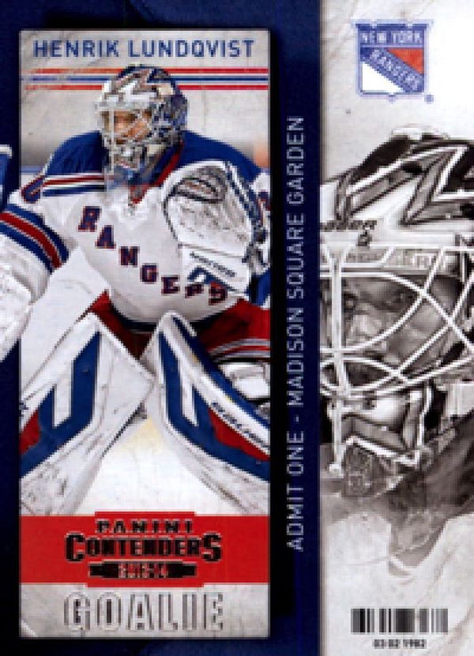 NHL 2013-14 Panini Contenders - No 73 - Henrik Lundqvist