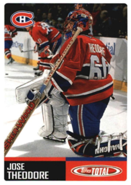 NHL 2002-03 Topps Total Team Checklist - No TTC16 - Jose Theodore