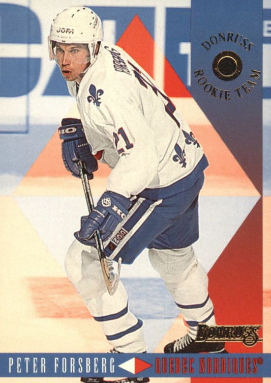 NHL 1995-96 Donruss Rookie Team - No 2 of 9 - Peter Forsberg