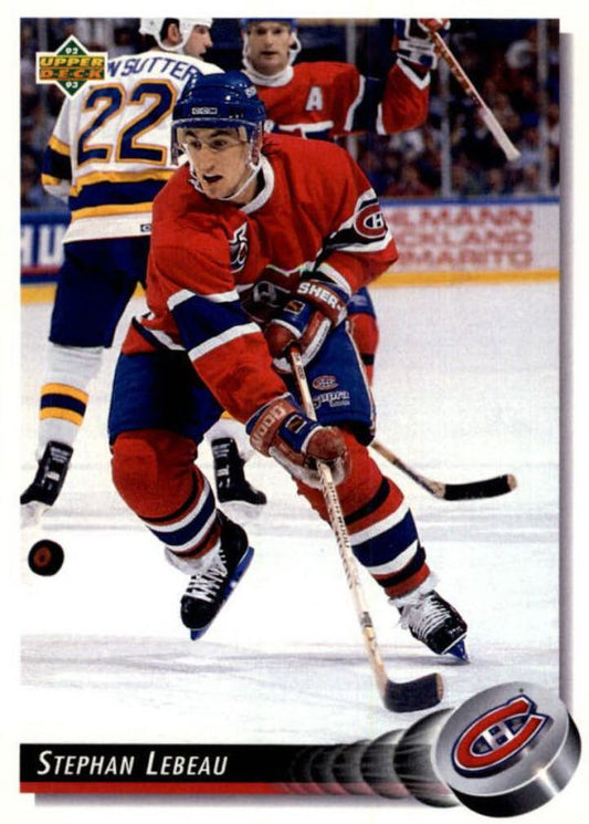 NHL 1992 / 93 Upper Deck - No 213 - Stephan Lebeau