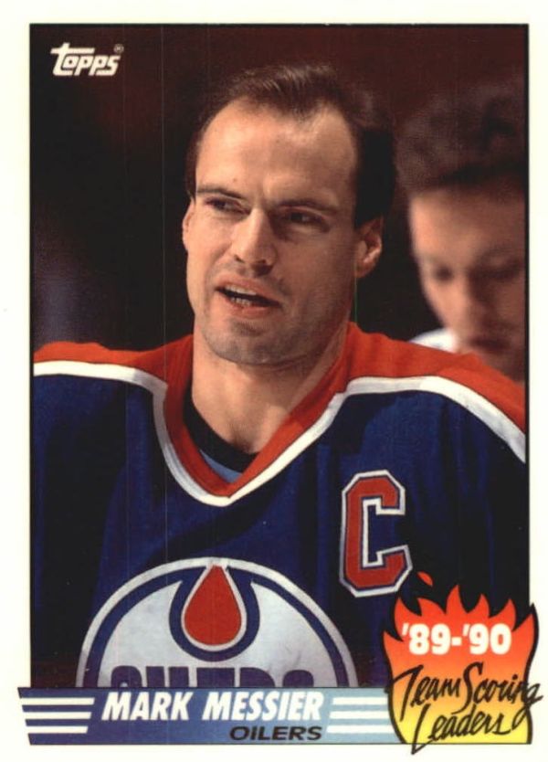 NHL 1990-91 Topps Team Scoring Leaders - No 16 - Mark Messier