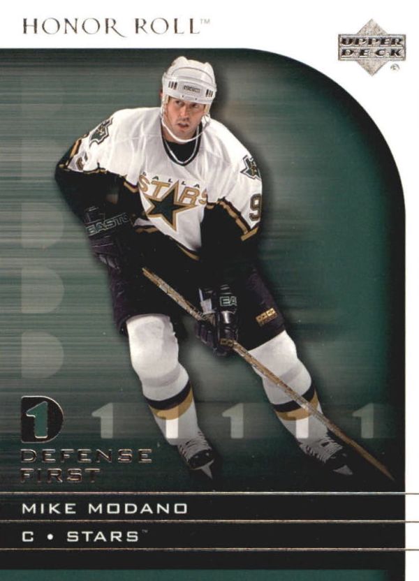 NHL 2001-02 Upper Deck Honor Roll Defense First - No DF1 - Mike Modano