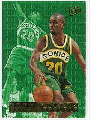 NBA 1995-96 Ultra Double Trouble - No 7 of 10 - Gary Payton