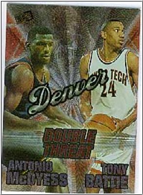 NBA 1997 Press Pass Double Threat Nitrokrome - No DT 3 of 9 - Antonio McDyess / Tony Battie