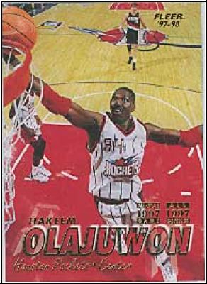 NBA 1997 / 98 Fleer - No 34 - Hakeem Olajuwon