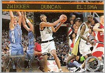 NBA 1997 Press Pass Silver - No. 41 - Zwikkler / Duncan / Elisma