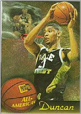 NBA 1997 Press Pass All-American - No A1 of 12 - Tim Duncan