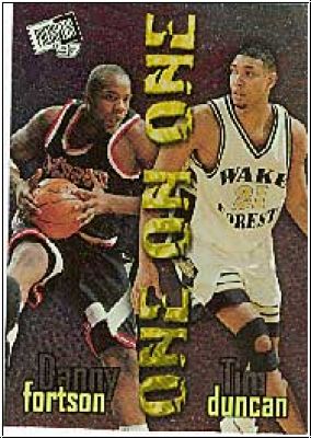 NBA 1997 Press Pass One on One - No 2 of 9 - Fortson / Duncan