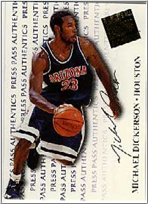 NBA 1998 Press Pass Authentics - No 12 - Michael Dickerson