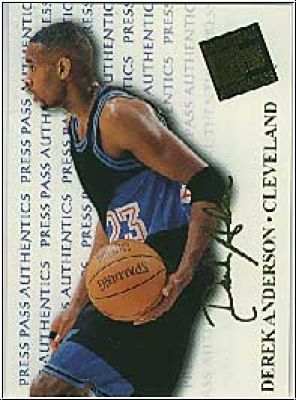 NBA 1998 Press Pass Authentics - No 44 - Derek Anderson
