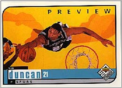 NBA 1998-99 UD Choice Preview - No 126 - Tim Duncan