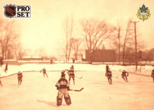 NHL 1991-92 ProSet French - No 589 - S'entrainent en plein air - Practicing Outdoors