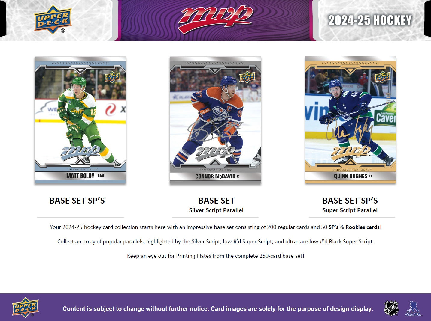 NHL 2024-25 Upper Deck MVP Hobby Box