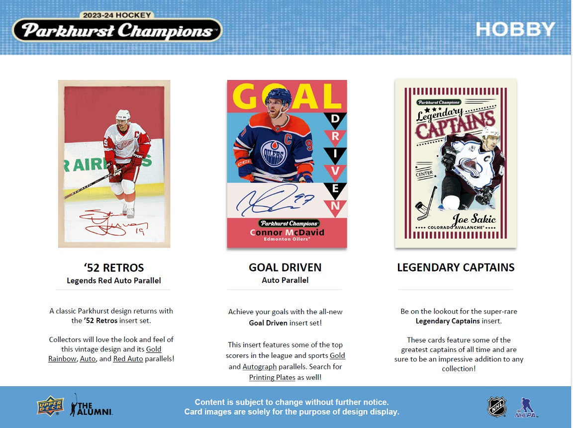 NHL 2023-24 Parkhurst Champions Hobby