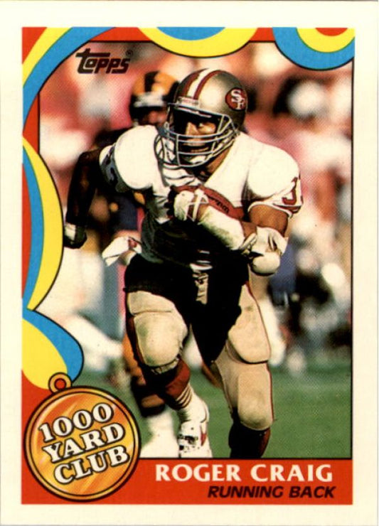 NFL 1989 Topps 1000 Yard Club - No 3 - Roger Craig