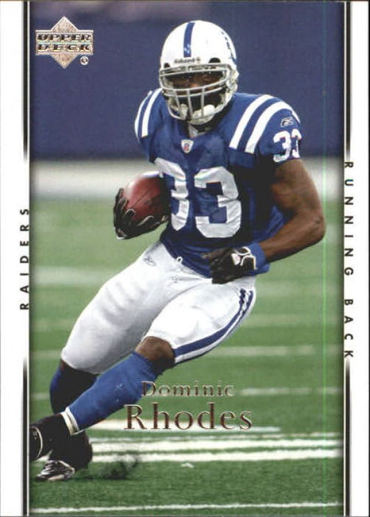 NFL 2007 Upper Deck - No 136 - Dominic Rhodes