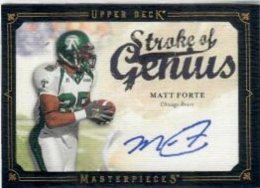 NFL 2008 UD Masterpieces Stroke of Genius Autographs - No SPG69 - Matt Forte