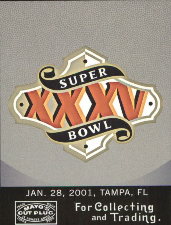 NFL 2008 Topps Mayo Super Bowl Match-ups - No SB35-B - Super Bowl XXXV