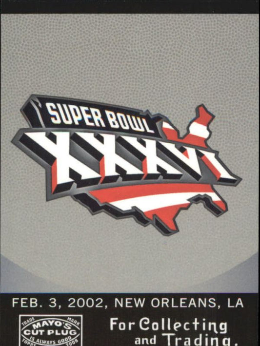 NFL 2008 Topps Mayo Super Bowl Match-ups - No SB36-B - Super Bowl XXXVI