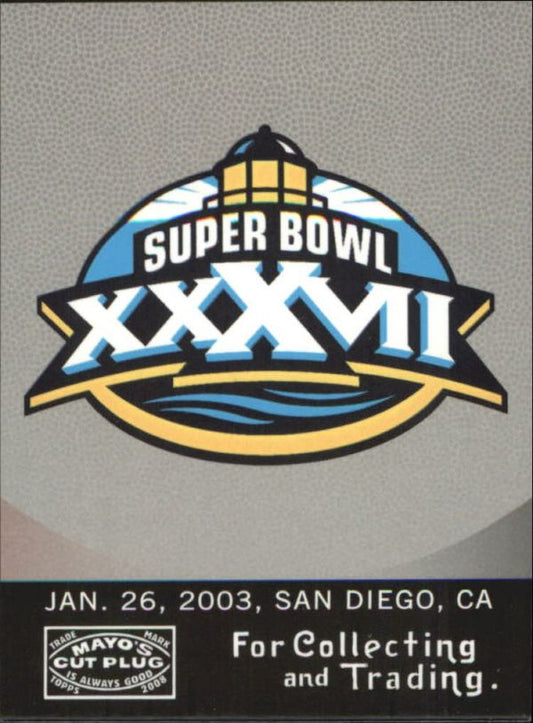 NFL 2008 Topps Mayo Super Bowl Match-ups - No SB37-B - Super Bowl XXXVII