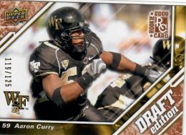 NFL 2009 Upper Deck Draft Edition Bronze - No 126 - Aaron Curry