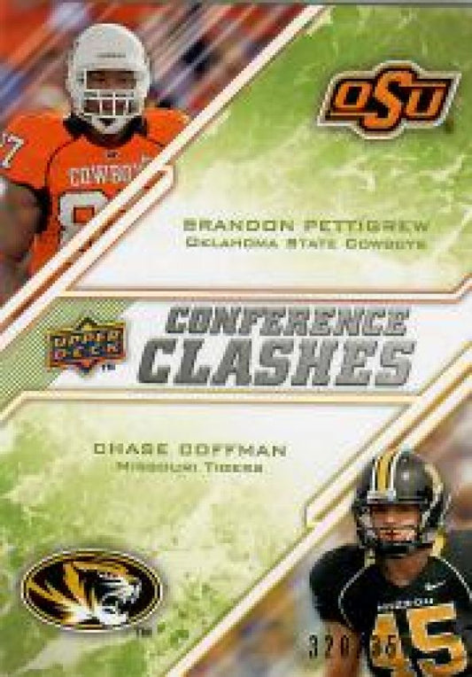 NFL 2009 Upper Deck Draft Edition Green - No 260 - Brandon Pettigrew / Chase Coffman