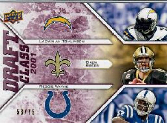 NFL 2009 Upper Deck Draft Edition Burgundy - No 293 - LaDainian Tomlinson / Drew Brees / Reggie Wayne