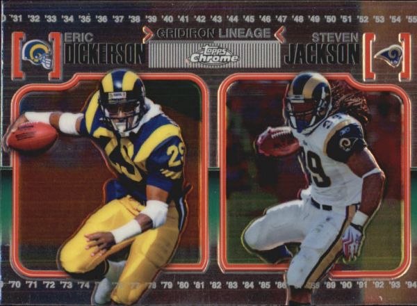 NFL 2010 Topps Chrome Gridiron Lineage - No CGL-DJ - Eric Dickerson / Steven Jackson