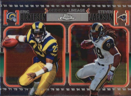 NFL 2010 Topps Chrome Gridiron Lineage - No CGL-DJ - Eric Dickerson / Steven Jackson