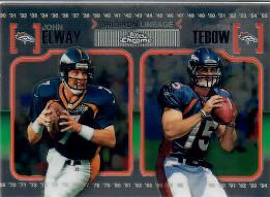 NFL 2010 Topps Chrome Gridiron Lineage - No CGL-ET - John Elway / Tim Tebow