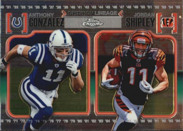 NFL 2010 Topps Chrome Gridiron Lineage - No CGL-GS - Anthony Gonzalez / Jordan Shipley