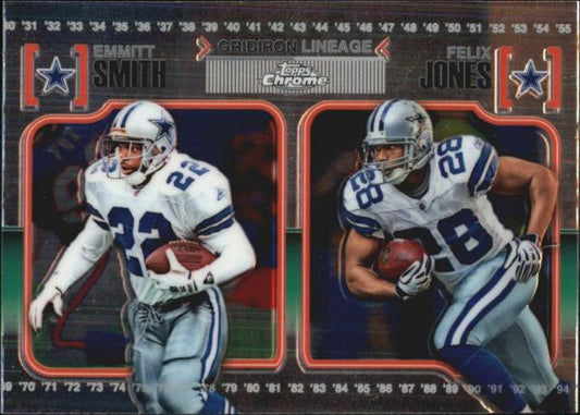 NFL 2010 Topps Chrome Gridiron Lineage - No CGL-SJ - Emmitt Smith / Felix Jones