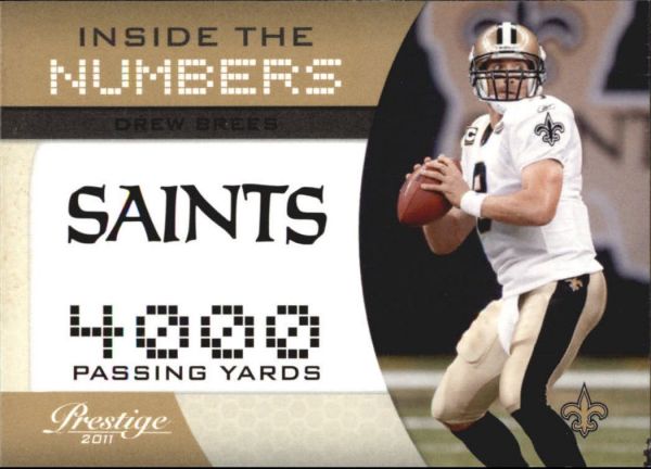 NFL 2011 Prestige Inside the Numbers - No 5 - Drew Brees