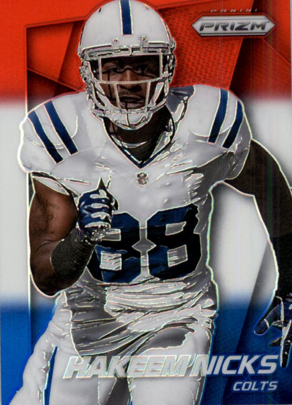 NFL 2014 Panini Prizm Prizms Red White and Blue Pulsar - No 25 - Hakeem Nicks