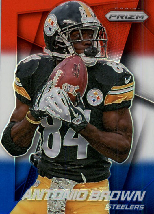 NFL 2014 Panini Prizm Prizms Red White and Blue Pulsar - No 40 - Antonio Brown