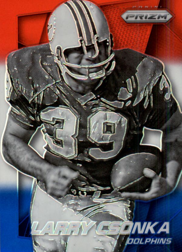 NFL 2014 Panini Prizm Prizms Red White and Blue Pulsar - No 15 - Larry Csonka