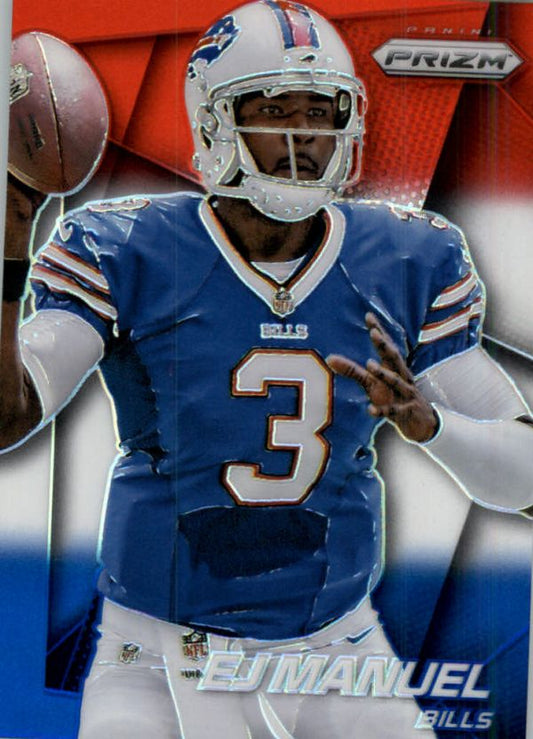 NFL 2014 Panini Prizm Prizms Red White and Blue Pulsar - No 185 - EJ Manuel