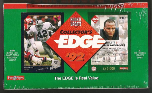 NFL 1992 Collector's Edge Rookie Update - Box