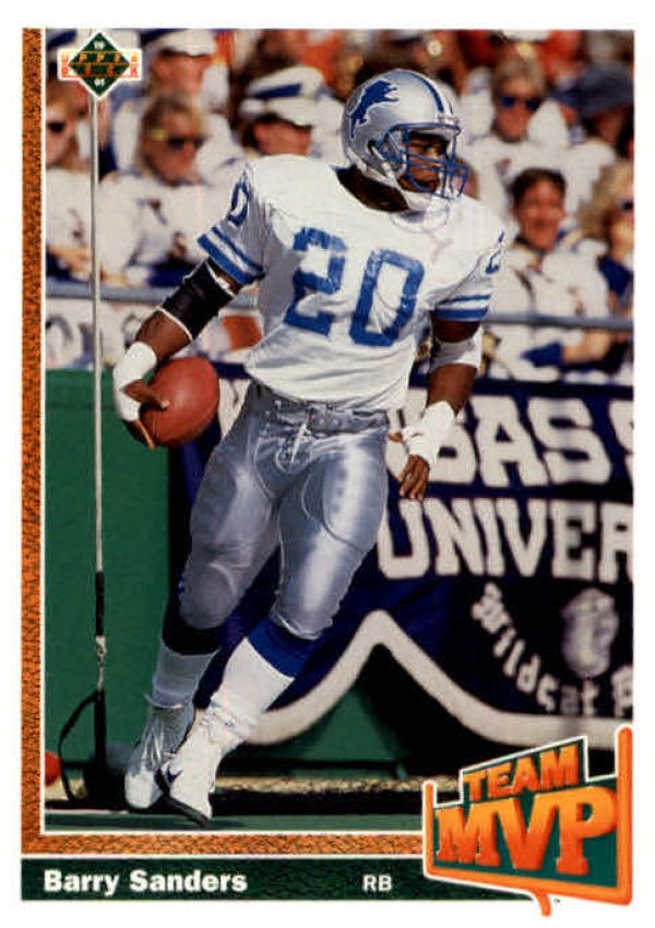 NFL 1991 Upper Deck - No 458 - Barry Sanders