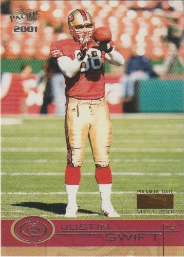 NFL 2001 Pacific Premiere Date - No 391 - Justin Swift