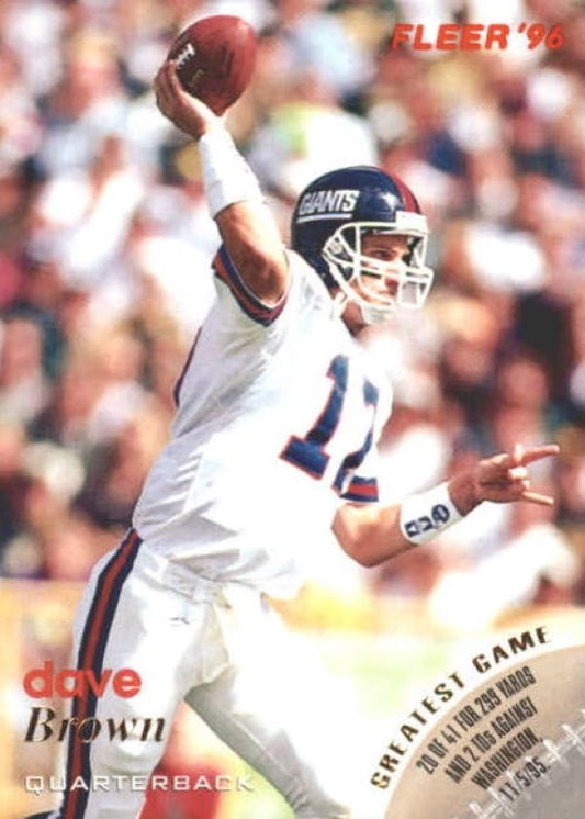 NFL 1996 Fleer - No 90 - Dave Brown