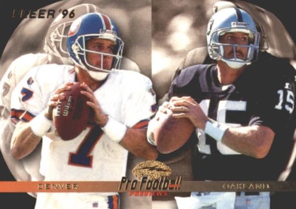 NFL 1996 Fleer - No 191 - John Elway / Jeff Hostetler