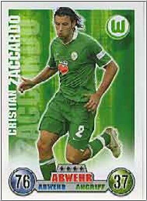 Soccer 2009 Topps Match Attax - No 308 - Cristian Zaccardo