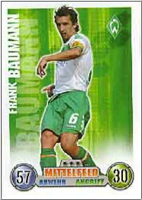 Soccer 2009 Topps Match Attax - No 63 - Frank Baumann