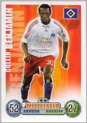 Fussball 2009 Topps Match Attax - No 135 - Collin Benjamin