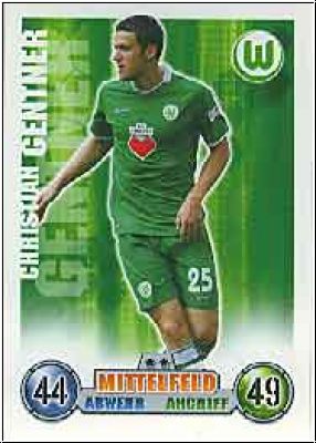 Fussball 2009 Topps Match Attax - No 314 - Christian Gentner