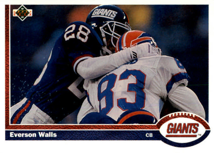 NFL 1991 Upper Deck - No 318 - Everson Walls