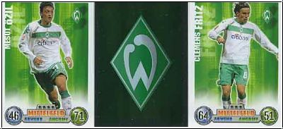 Fussball 2009 Topps Match Attax - Werder Bremen komplettes Set mit Vereins Logo