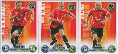 Soccer 2009 Topps Match Attax - Hannover 96 complete set with club logo