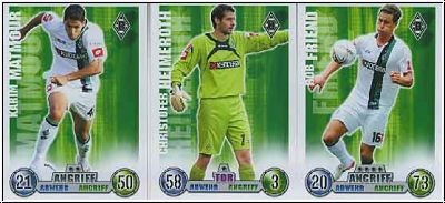 Fussball 2009 Topps Match Attax - Borussia Mönchengladbach komplettes Set mit Vereins Logo